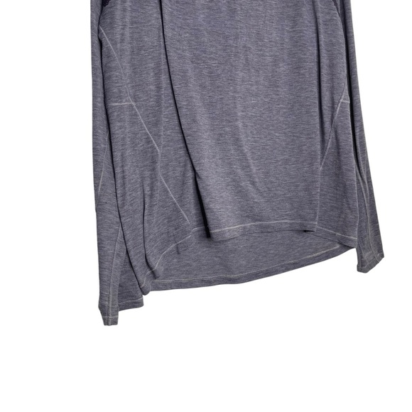 Lululemon Stop Drop and Squat Heathered Purple Long Sleeve Open Back Top Size 8 - Picture 5 of 8